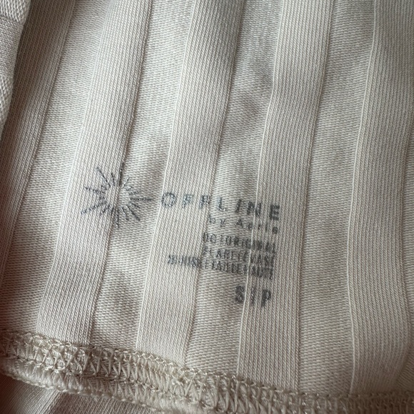 cream aerie offline flare leggings sz s - Picture 3 of 4